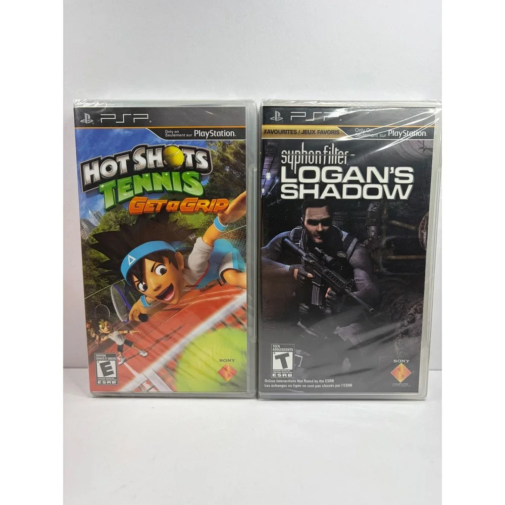 Sony PSP Game Bundle Syphon Filter Logan's Shadow & Hot Shots Tennis Sealed